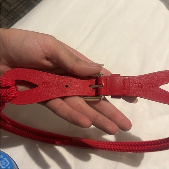 RED VALENTINO red/gold leather belt main image 7